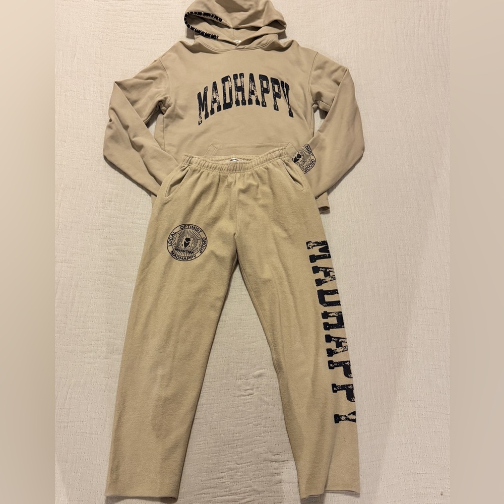 Madhappy Tan 2pc Set Hoodie and Sweatpants , Small